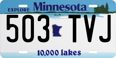 MN license plate 503TVJ