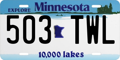 MN license plate 503TWL