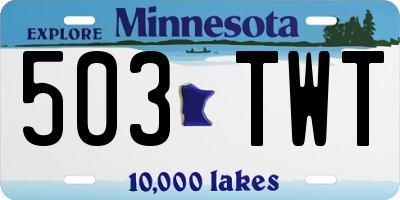 MN license plate 503TWT
