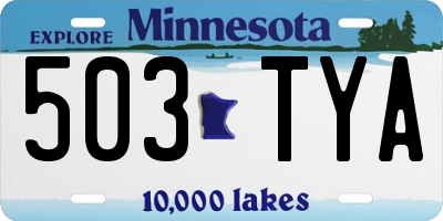 MN license plate 503TYA