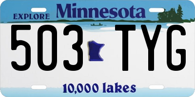 MN license plate 503TYG