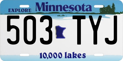MN license plate 503TYJ