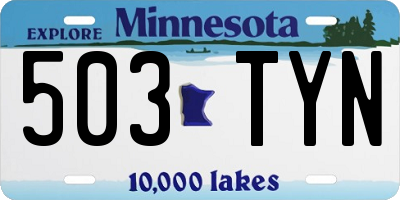 MN license plate 503TYN