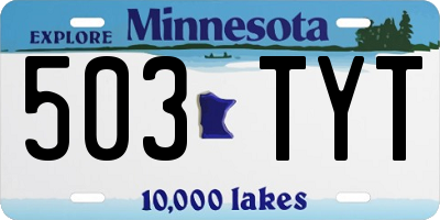 MN license plate 503TYT