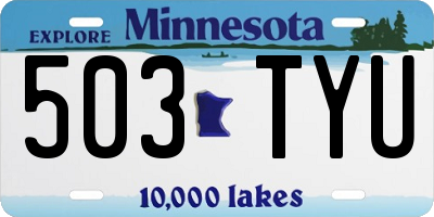 MN license plate 503TYU
