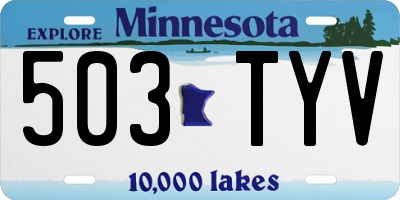 MN license plate 503TYV
