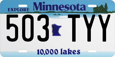 MN license plate 503TYY