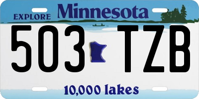 MN license plate 503TZB