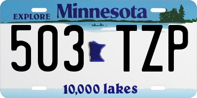 MN license plate 503TZP