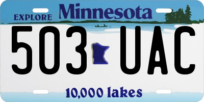 MN license plate 503UAC
