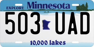 MN license plate 503UAD