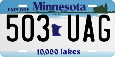 MN license plate 503UAG