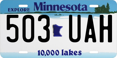 MN license plate 503UAH