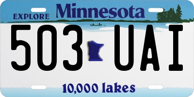 MN license plate 503UAI