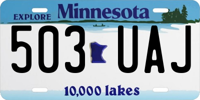 MN license plate 503UAJ