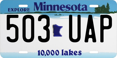MN license plate 503UAP