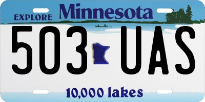 MN license plate 503UAS