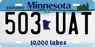 MN license plate 503UAT