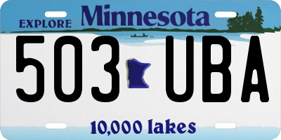 MN license plate 503UBA