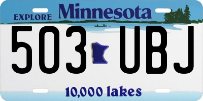 MN license plate 503UBJ