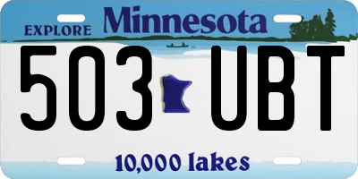 MN license plate 503UBT