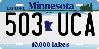 MN license plate 503UCA