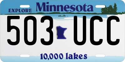 MN license plate 503UCC