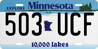 MN license plate 503UCF