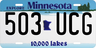 MN license plate 503UCG