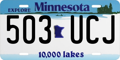 MN license plate 503UCJ