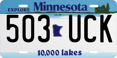 MN license plate 503UCK