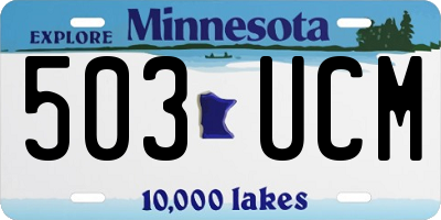 MN license plate 503UCM