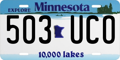 MN license plate 503UCO