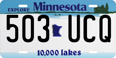 MN license plate 503UCQ