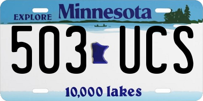 MN license plate 503UCS