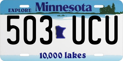 MN license plate 503UCU