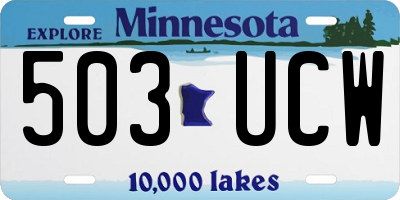 MN license plate 503UCW