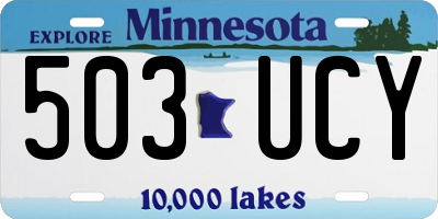 MN license plate 503UCY