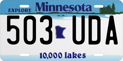 MN license plate 503UDA