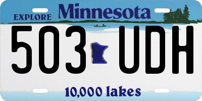 MN license plate 503UDH
