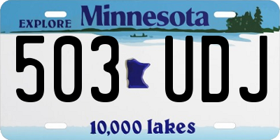 MN license plate 503UDJ