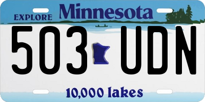 MN license plate 503UDN