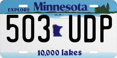 MN license plate 503UDP