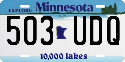 MN license plate 503UDQ