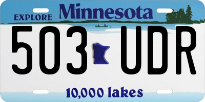 MN license plate 503UDR
