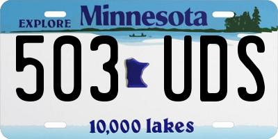 MN license plate 503UDS