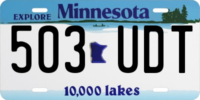 MN license plate 503UDT
