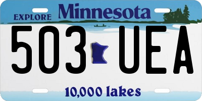 MN license plate 503UEA