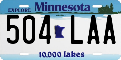 MN license plate 504LAA