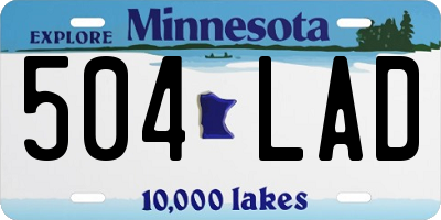 MN license plate 504LAD